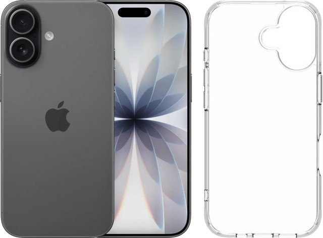 Apple iPhone 17 512GB Schwarz mit BlueBuilt Protective Backcover Transparent - Bild 1