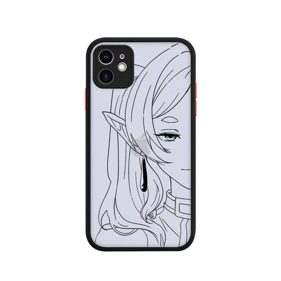 Handyhülle Frieren Anime Design für iPhone 11 12 13 14 Pro Max Mini Plus X XR XS Translucent Matte Cover in Transparent und Grau - Bild 2