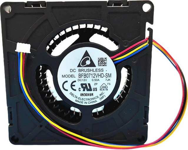 Delta Turbinen-Lüfter BFB0712VHD-SM DC12V 0,50A in Schwarz - Bild 1