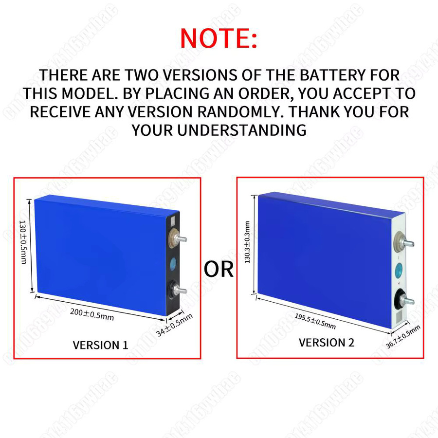 LiFePO4 Lithium-Eisenphosphat-Batteriezellen 3,2V 105Ah für DIY 12V/24V/48V Systeme, wiederaufladbare Grade-A-LFP-Zellen für Wohnmobile und Heimenergiespeicher - Bild 2
