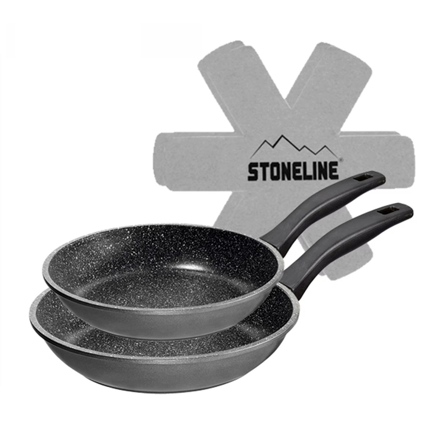 Stoneline Pfannen-Set, 2-teilig, Grau, Aluminium mit Antihaftbeschichtung, Durchmesser: 24 cm und 28 cm - Bild 2