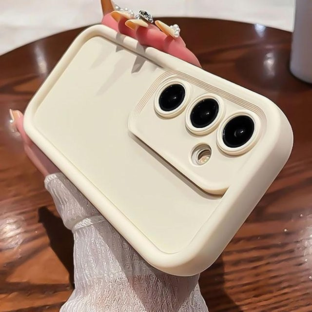 Weiche Flüssigsilikon Handyhülle für Samsung Galaxy A55 5G, A54, A34, A25, A15, A14, A13, A24, A33, A53, A52S in Beige - Bild 1