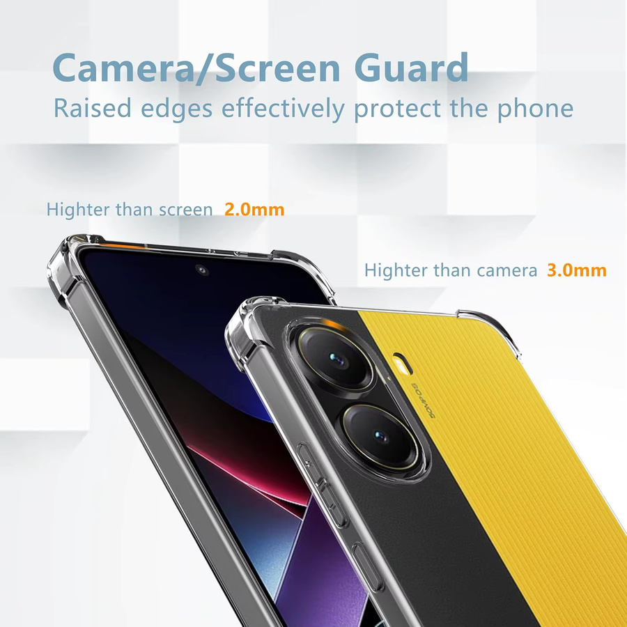 Xiaomi Transparente TPU-Hülle für POCO X7 Pro und POCO X7, stoßfest und vergilbungsfrei - Bild 3