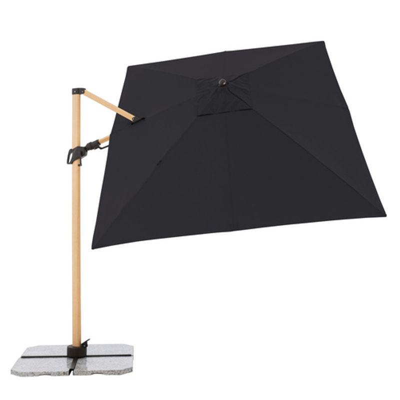 Doppler Alu Wood AX Ultra Ampelschirm in Anthrazit mit Kurbelmechanik, B/H/T: 300 x 250 x 220 cm - Bild 5