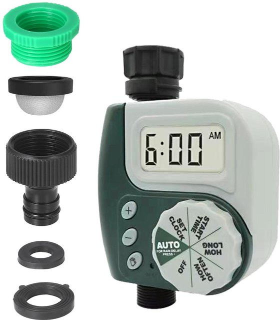 Orbit Automatische Bewässerungssteuerung für den Außenbereich, programmierbarer Gartenbewässerungs-Timer mit LCD-Display und 1 Ausgang, Grau - Bild 1