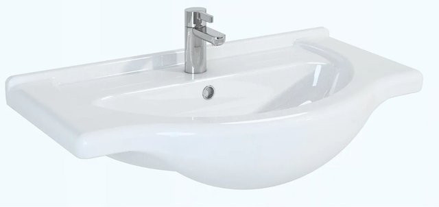 Maximus Waschbecken Bahama aus Keramik in Weiß, Breite: 75 cm - Bild 1