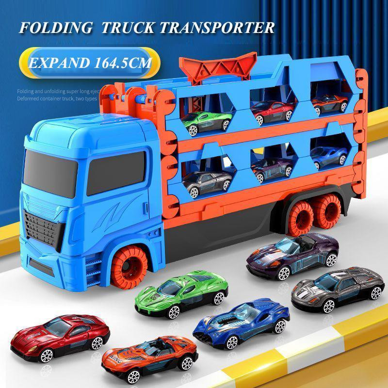 Yiran bag Autotransporter Rennfahrzeug Lastwagen aus Legierung ab 4-6 Jahren - Bild 4