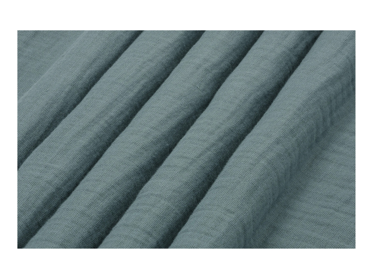 LIVARNO Bettwäsche aus Musselin in Blau mit Bettbezug und Kissenbezug, B/H: 135 x 200 cm und 80 x 80 cm - Bild 3