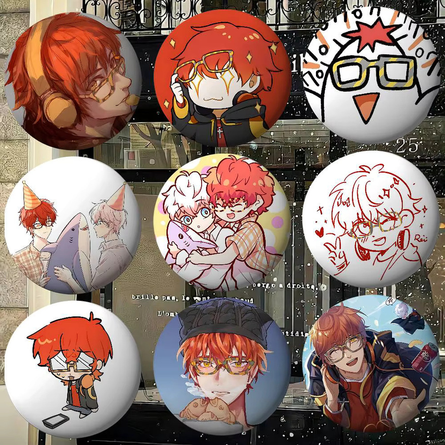 52TOYS Brosche, Anime Mystic Messenger 707 Abzeichen, Weißblech, Unisex - Bild 3