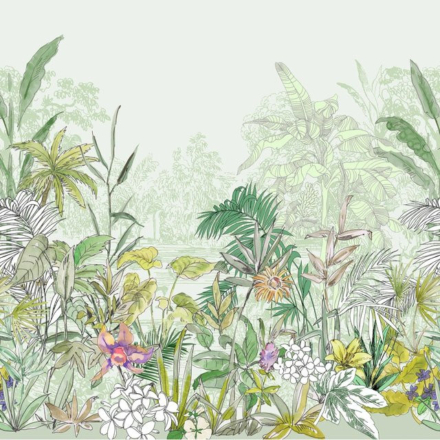 Komar Vliesfototapete Hortus Multicolor B x H: 250 x 250 cm - Bild 1