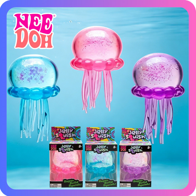 Schylling NeeDoh Fuzz Ball Quallen-Quetschspielzeug, purple - Bild 1