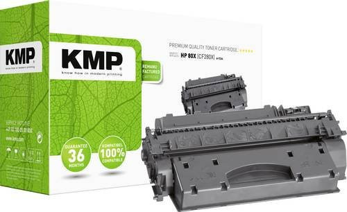 KMP Tonerpatrone Schwarz kompatibel mit HP 80X und CF280X für Laserdrucker mit einer Reichweite von 7300 Seiten - Bild 1