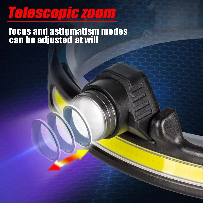 Heinast LED Taschenlampe mit XPG und COB Zoom, USB aufladbar, Schwarz - Bild 5