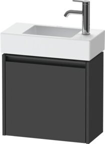 Duravit Waschtischunterschrank Ketho.2 in Grau Matt, wandhängend mit 1 Tür, Anordnung links, Breite: 48,4 cm, Tiefe: 23,8 cm - Bild 1