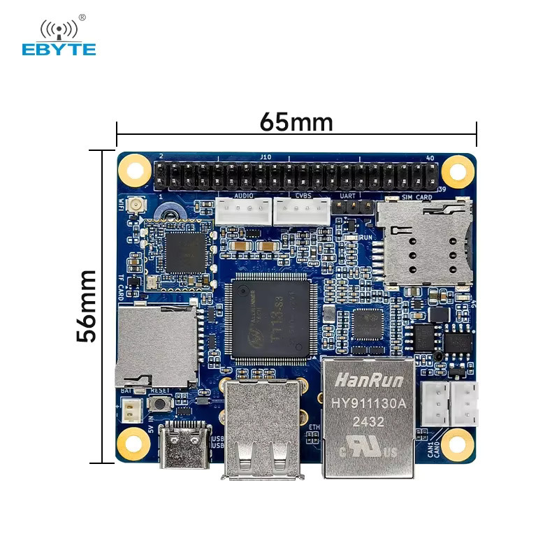 EBYTE ECB31 T113-S Single Board Computer mit 128/256 MB DDR3 und 8 GB eMMC in Blau - Bild 2