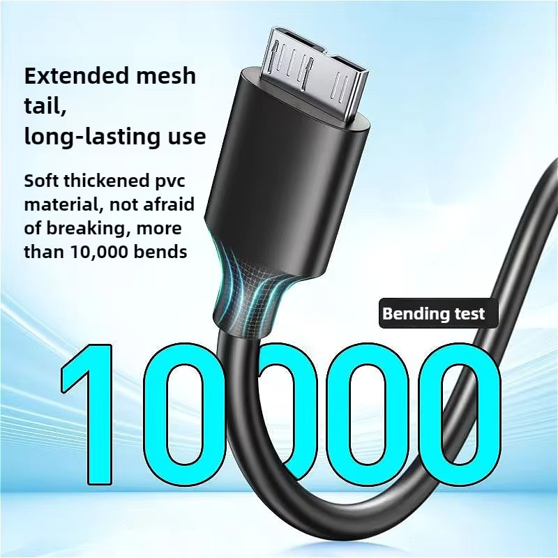 MINGCVIL USB 3.0 Typ A auf USB 3.0 Micro B Adapterkabel für externe Festplatten HDD in Schwarz - Bild 2