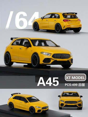 Bburago A45 Gelbes Druckguss-Modellauto, 1:64, Metall