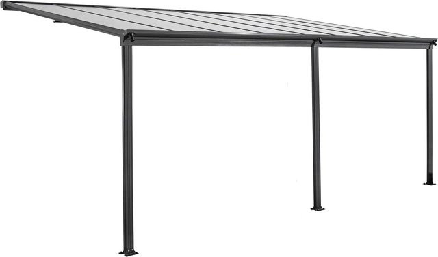 Terrassendach Veranda aus Polycarbonat in Anthrazit, B/T/H: 495 x 303 x 258 cm - Bild 1