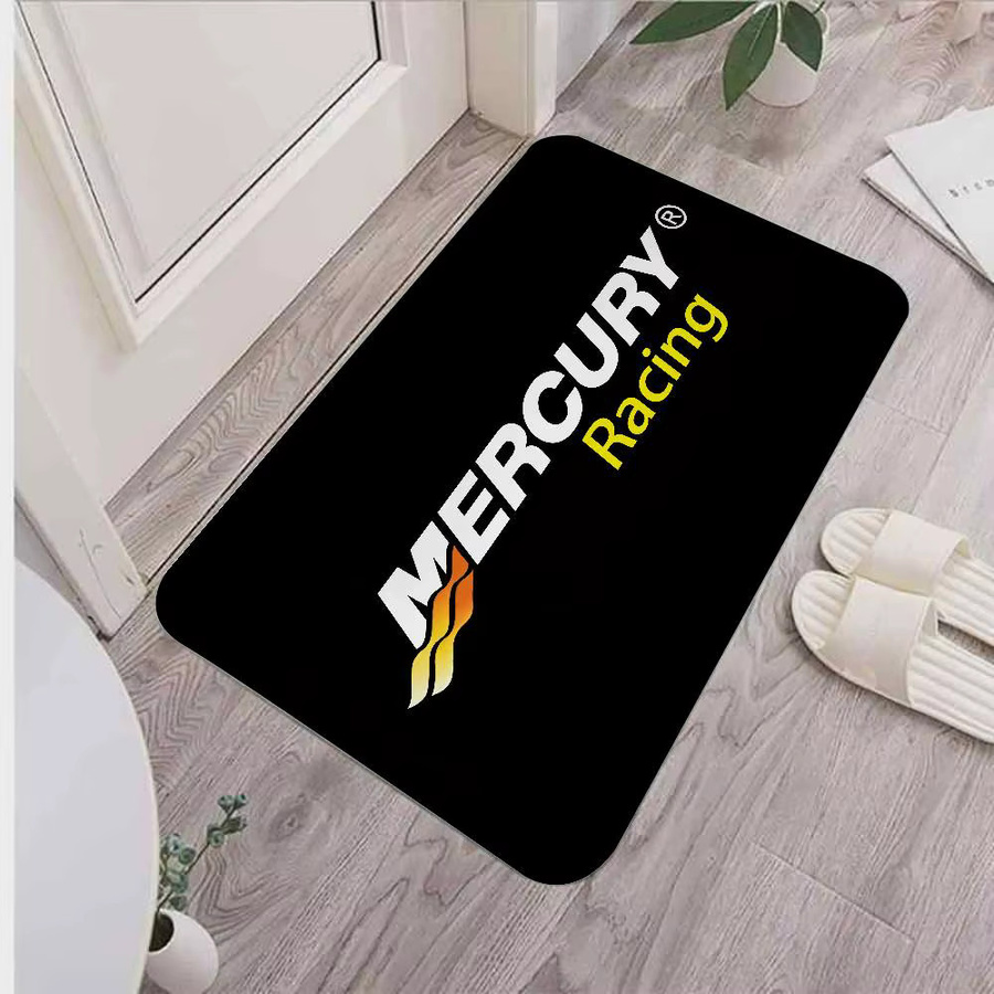 M-Mercury Racing Anti-Rutsch-Fußmatte in Schwarz mit Sport-Design, B/T: 60 x 40 cm - Bild 3
