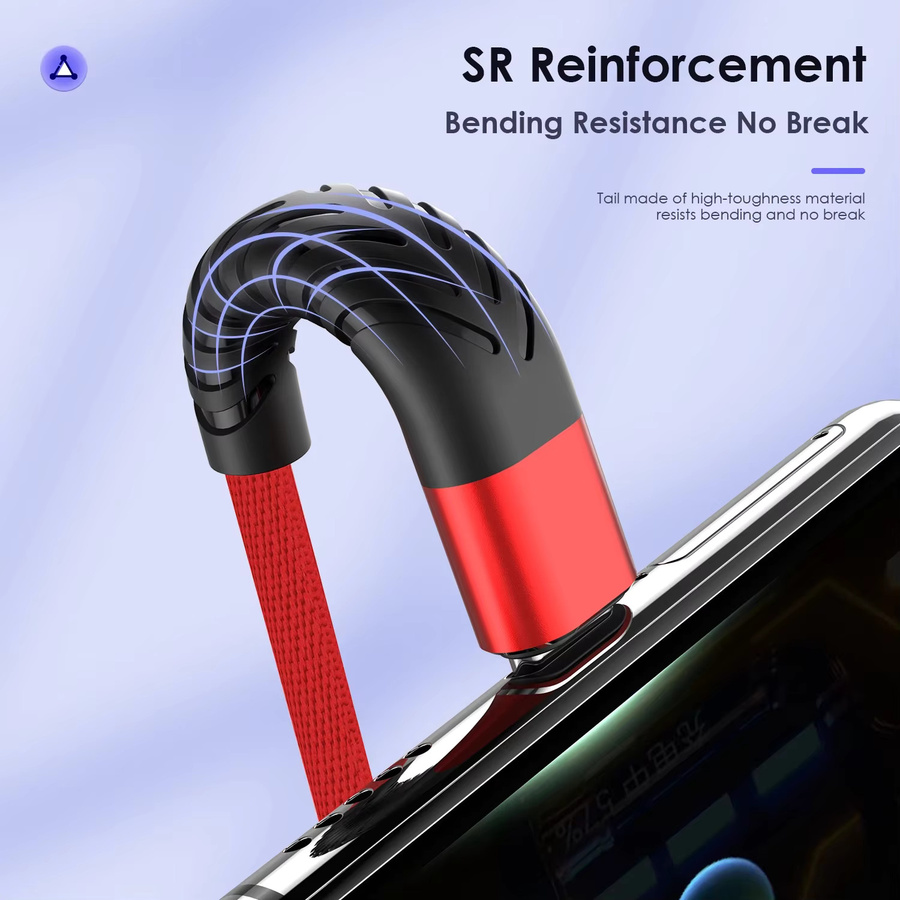 7A 100W USB zu Typ C Schnellladekabel in Blau für Xiaomi, Huawei, Samsung, OnePlus und iPhone - Bild 2