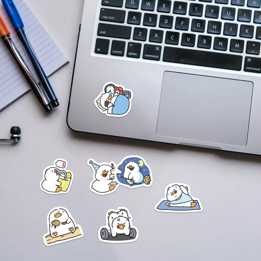 100 Stück Tier Fat Duck Graffiti Aufkleber Multicolor von BulingBulingStickers Store für Motorrad, Telefon, Skateboard und Laptop - Bild 2
