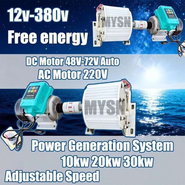 MYSN Tragbarer Permanentmagnetgenerator mit 10 kW und 30 kW Leistung, 380 V und 220 V, Dynamo für Outdoor, Bauernhof und Heimgebrauch, Multicolor - Bild 1