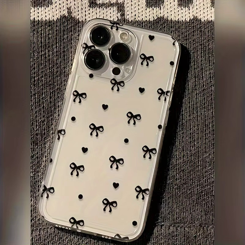 Transparente Apple iPhone Handyhülle mit schwarzem Weltraum-Schleifenmuster für iPhone 17, 16, 15 Pro, Max und Plus Serien - Bild 3