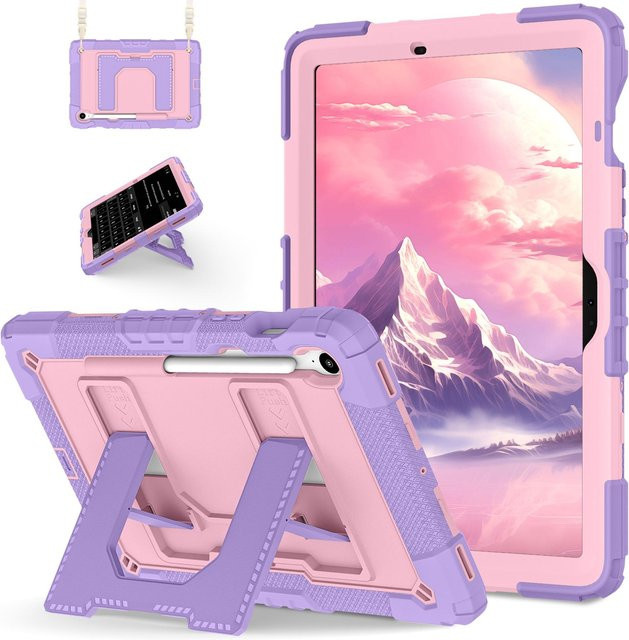 Robuste Samsung Galaxy Tab S10 Lite FE 10,9 Zoll Hülle mit Stifthalter in Pink - Bild 1