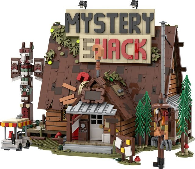 GOBRICKS MOC The Mystery Shack Bauset Mystery Lodge Kabinenmodell Mehrfarbig - Bild 1