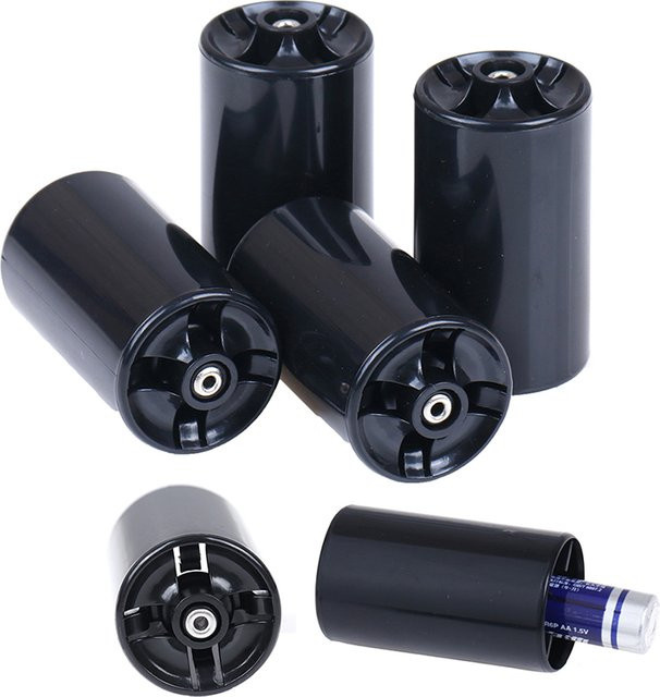 4 Stück AA zu D Batterie-Konverter Adapter Set in Schwarz - Bild 1