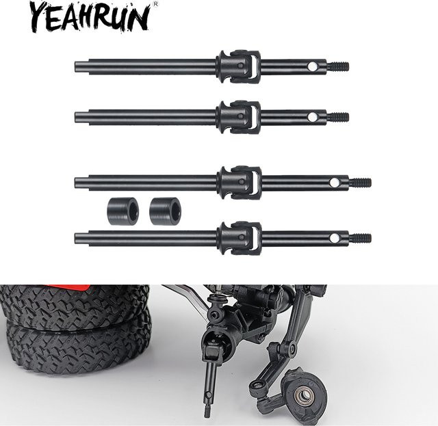 YEAHRUN 2-teiliges Set Steel Lengthen Front CVD Shaft Drive für Axial 1/24 RC Car Model - Bild 1