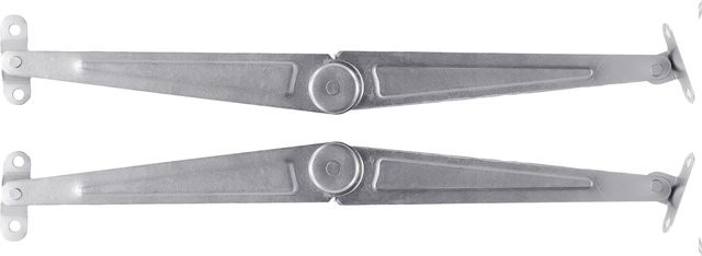 Hubdeckelstützen Set aus 2 Stück in Silber (Stainless Look) für Schränke und Schreibtische - Bild 1