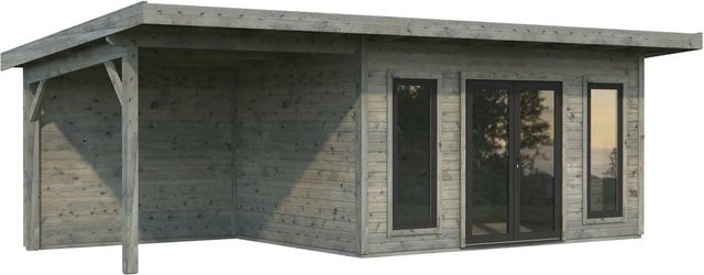 Palmako Holz-Gartenhaus Aurelia Pultdach in Grau mit modernem Design, B/T: 749 x 300 cm - Bild 1