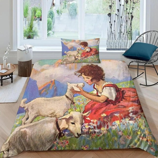H-Heidi Anime Bettwäsche Set aus Mikrofaser mit Motiv, Mehrfarbig, B/H: 135 x 100 cm - Bild 1