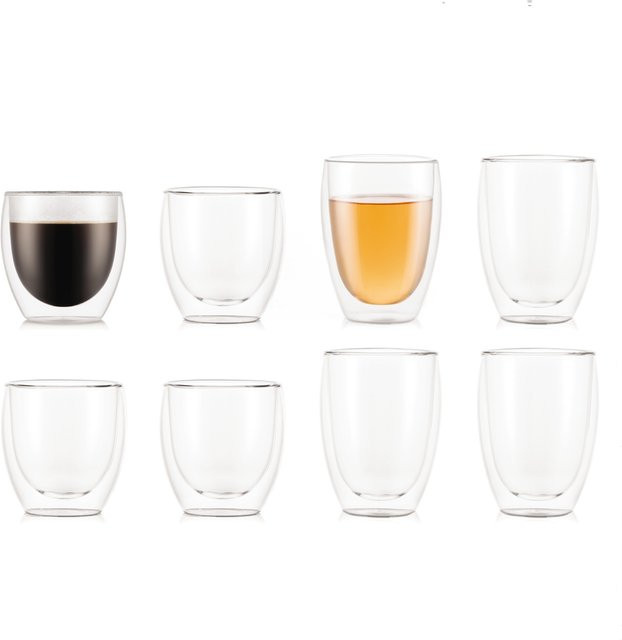 Bodum Pavina Doppelwandiges Gläser-Set, 8-teilig, transparent - Bild 1