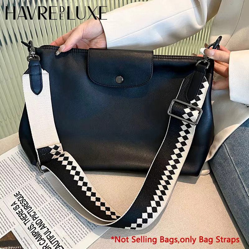 havredeluxe Schultergurt Canvas, Schwarz Grau, Damen - Bild 3