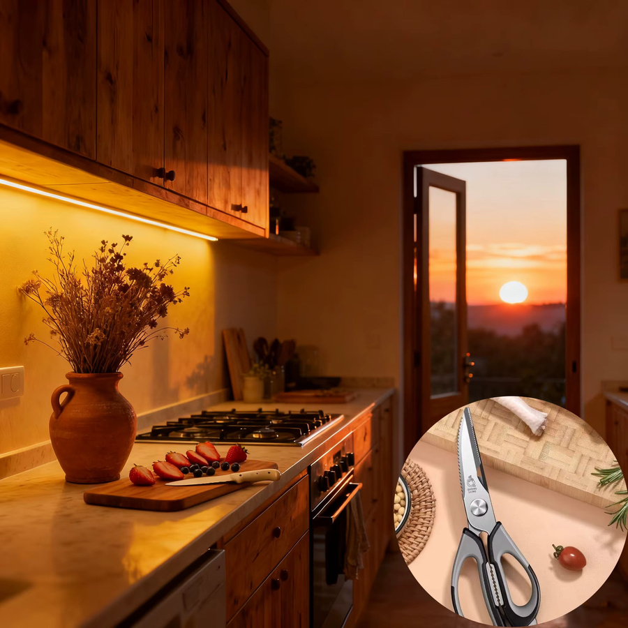 PLYS Mehrzweck-Küchenschere aus Edelstahl in Silber, abnehmbare Hühnerknochenschere für Grill und Haushalt - Bild 5