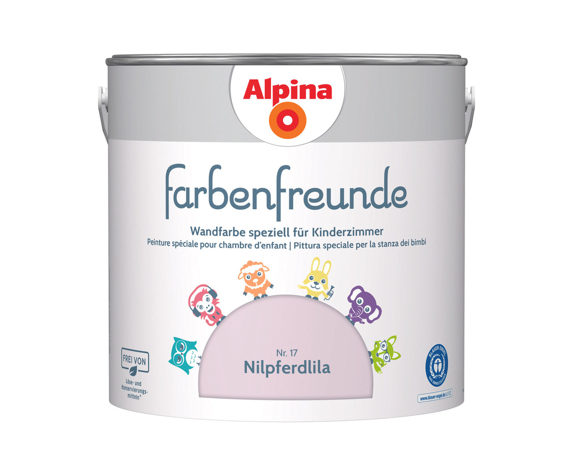 Alpina Farbenfreunde Wandfarbe Nr. 17 nilpferdlila matt, 2,5 l - Bild 1