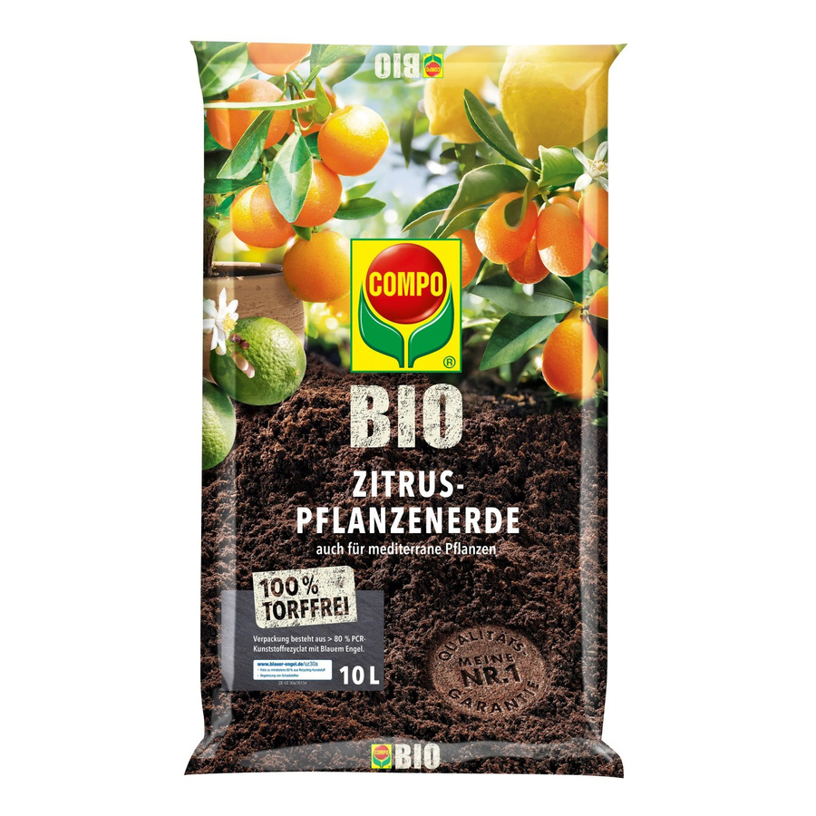 Compo Bio Zitruspflanzenerde torffrei für Zitruspflanzen und Wintergärten, 10 kg - Bild 2