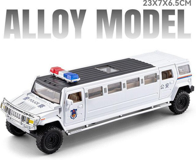 Linyi toy car Polizeiauto, 1:32 Skala, Legierung, mit Rückziehfunktion, ab 14 Jahren - Bild 1