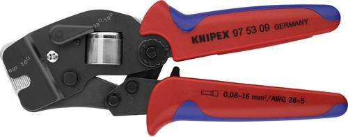 Knipex Selbsteinstellende Crimpzange 97 53 09 für Aderendhülsen 0.08 bis 16 mm² in Rot - Bild 1