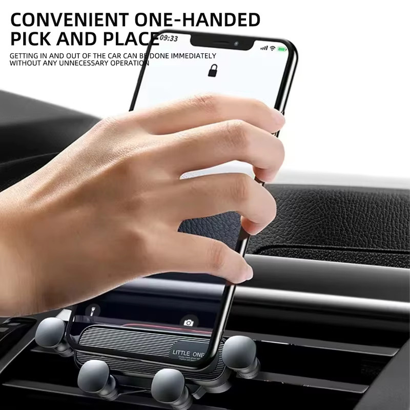 Universeller Schwerkraft-Autohalter für das Handy zur Lüftungsdüsen-Befestigung in Schwarz mit GPS-Unterstützung - Bild 5