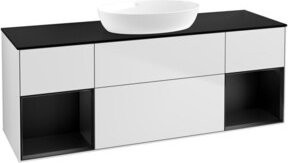 V&B Waschtischunterschrank Finion mit Wandbeleuchtung, Weiß lackiert, Breite: 160 cm - Bild 1
