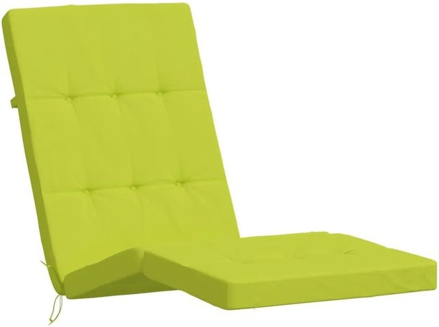 2er-Set vidaXL Liegestuhl-Auflagen aus wasserabweisendem Polyester in Grün - Bild 1