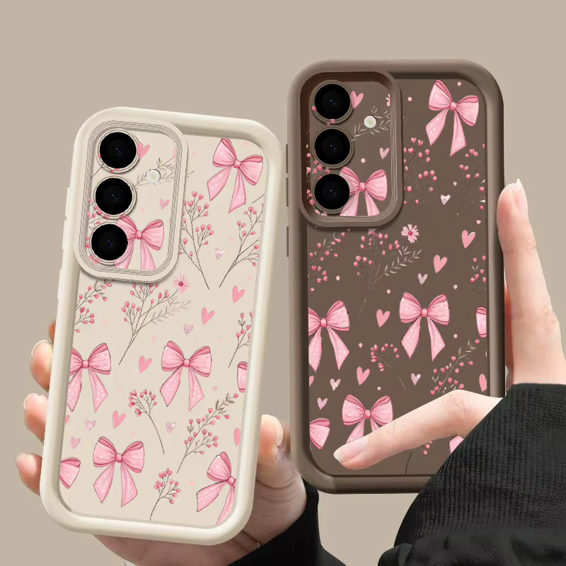 Samsung Handyhülle mit Schleifenmuster in Braun für Galaxy S25 S24 S23 Ultra S26 FE A56 A55 A54 A37 A36 A27 A26 A17 A16 A15 Weiche Schutzhülle - Bild 4