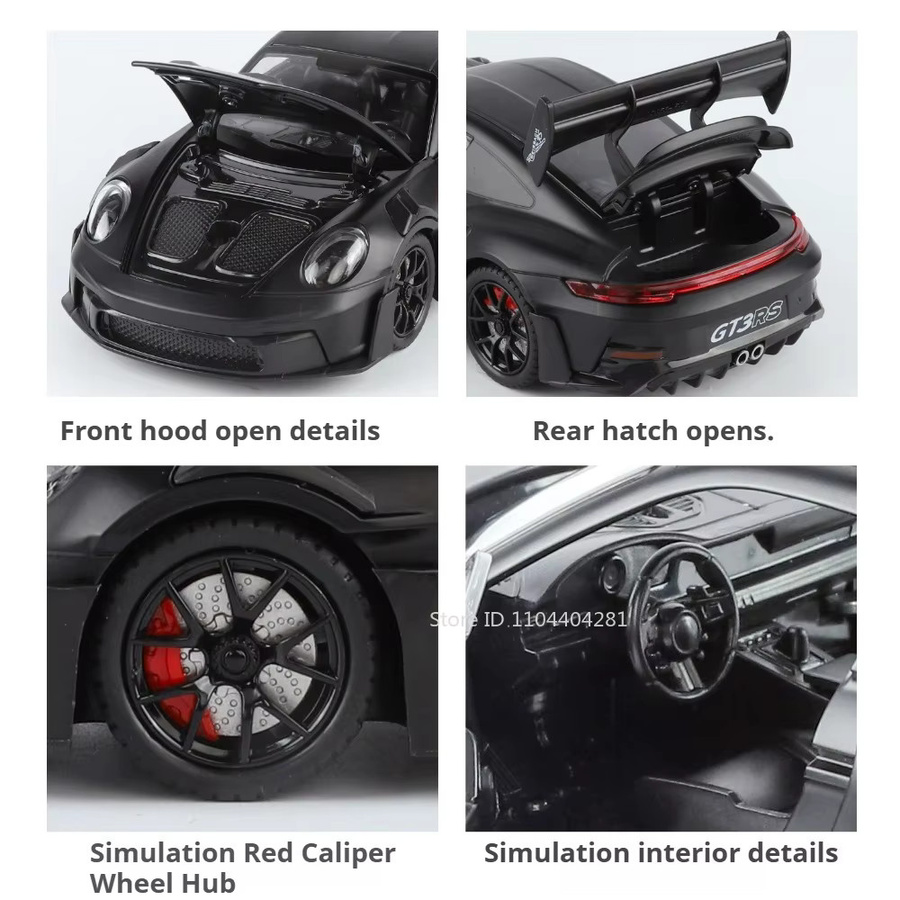 MAKEDA 911 GT3 RS Cayenne S Modellautos, 1:24, mit Licht und Sound - Bild 4
