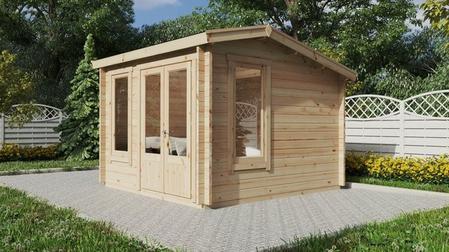 Kleines Gartenhaus Mini-Gartenbüro 1 aus Holz mit den Maßen B/T: 3 x 3 m - Bild 1