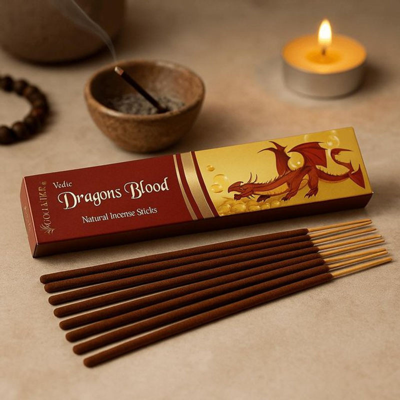 Vedische Räucherstäbchen Sang de Dragon in Braun, 12 Stück - Bild 1