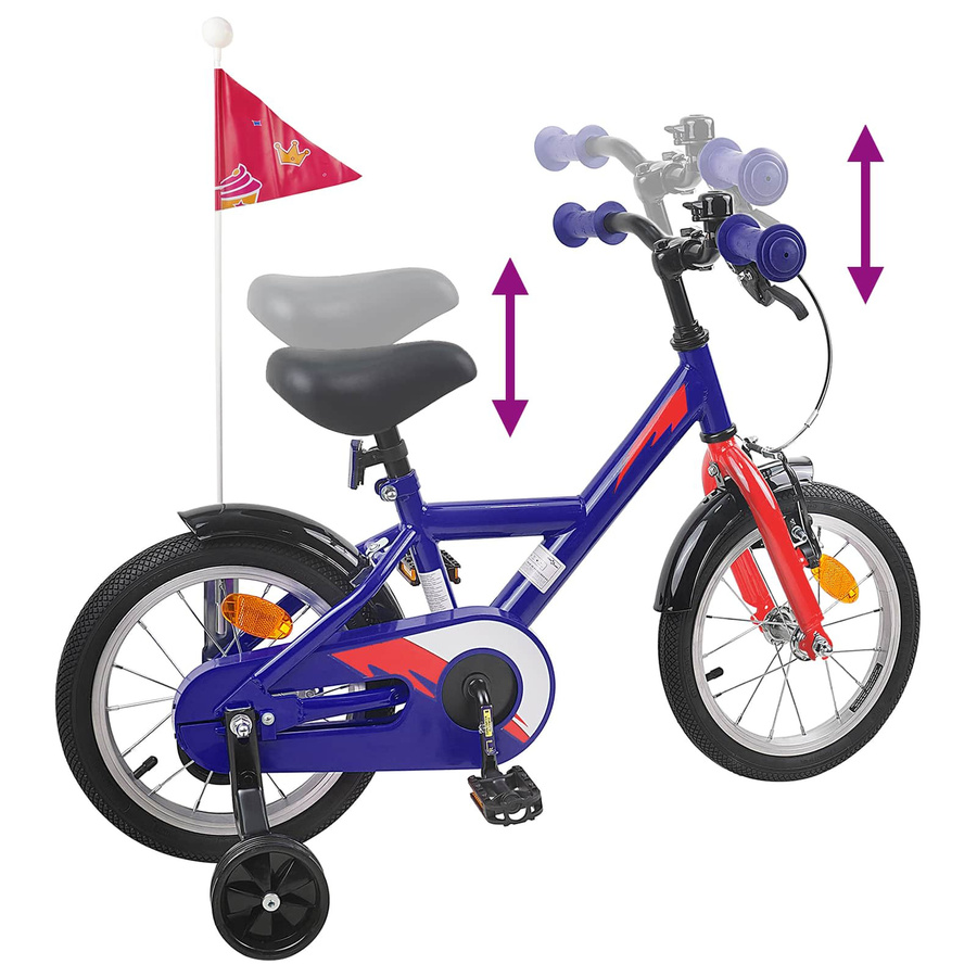VD Home Furnishing Kinderfahrrad 12 Zoll Dunkelblau - Bild 2