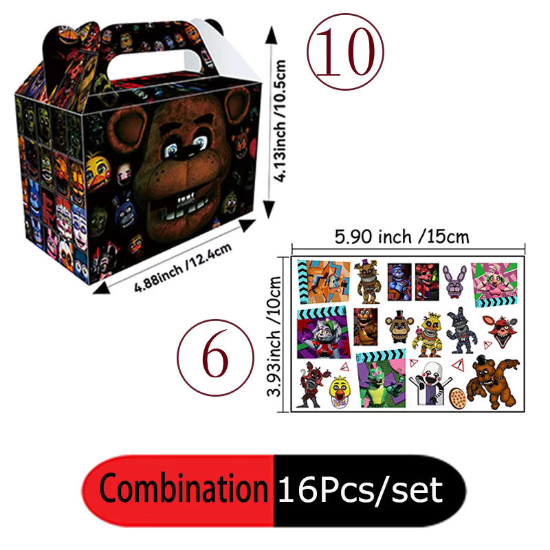 Five Nights at Freddy's Cartoon-Figuren, Boxen-Kombination, Geburtstagsparty-Zubehör-Set - Bild 4